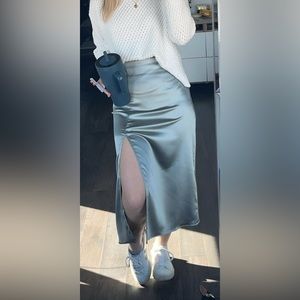 VICI Satin Midi Skirt